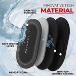 VERVENIX Doormat Pack of 2 Bathroom Mat Rubber for Home Kitchen Washroom Office Rectangular Grey